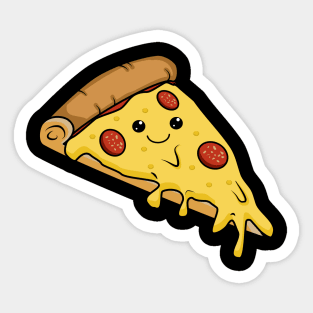 Cute Kawaii Pepperoni Pizza Sticker